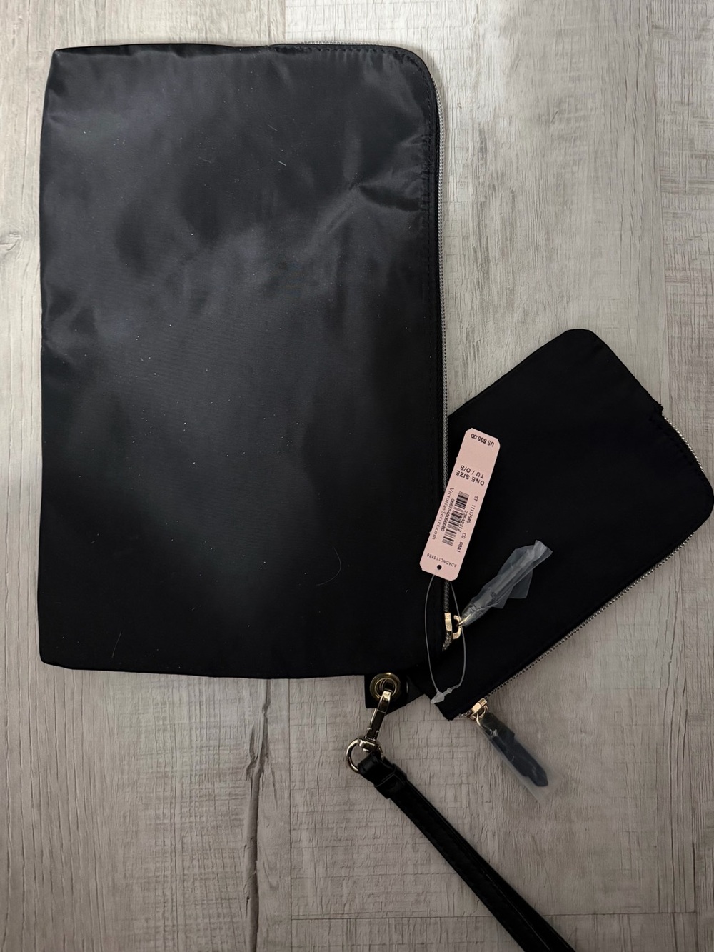 Black Nylon Wristlet and Pouch Set
Victoria Secret  brand new with tags